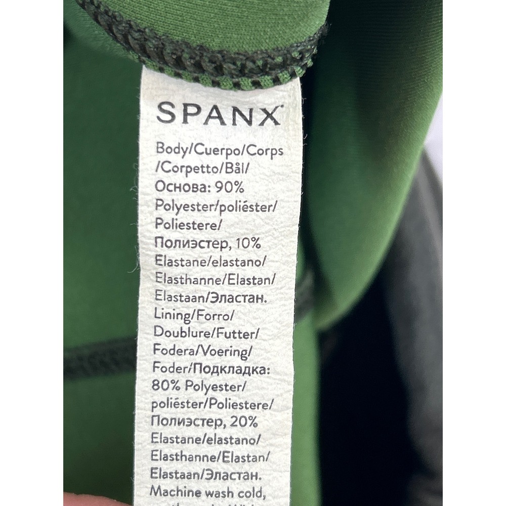 SPANX Leggings Women's Size‎ L Olive Green Faux Suede - Picture 4 of 8